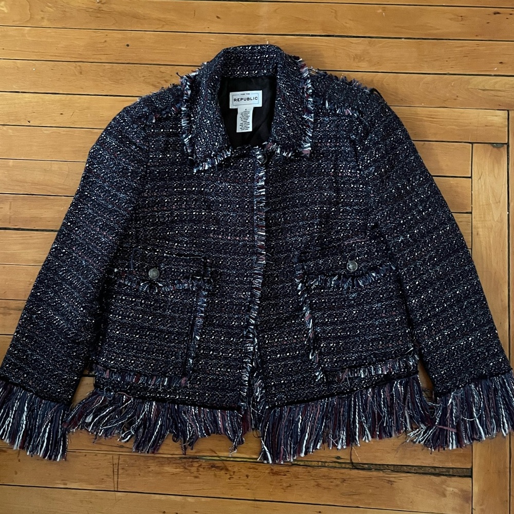 Women’s for the republic navy multicolor blazer jacket
